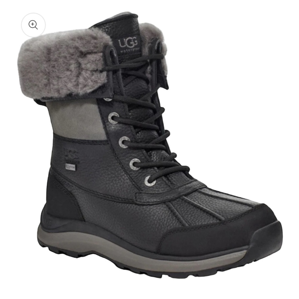 UGG Adirondack Boot III, Women’s 8, Black / Grey